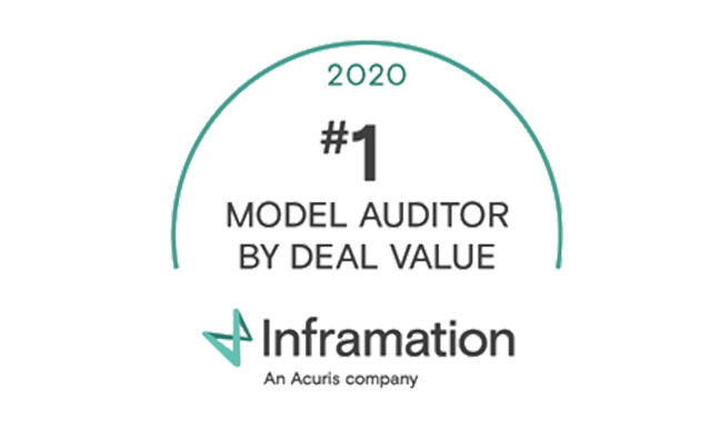 2020 #1 Model Auditor by Deal Value