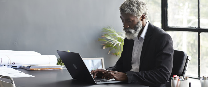 person working on computer