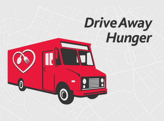 Drive Away Hunger red truck image