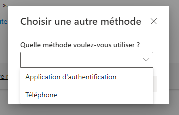 Capture d'écran: Configurer une autre méthode