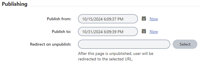 publish from/to