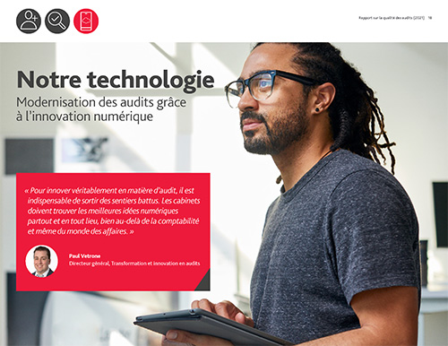 Page intérieure du rapport sur la qualité de l'audit 2021