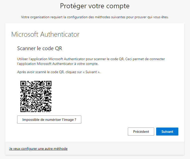 Capture d'écran: Code QR