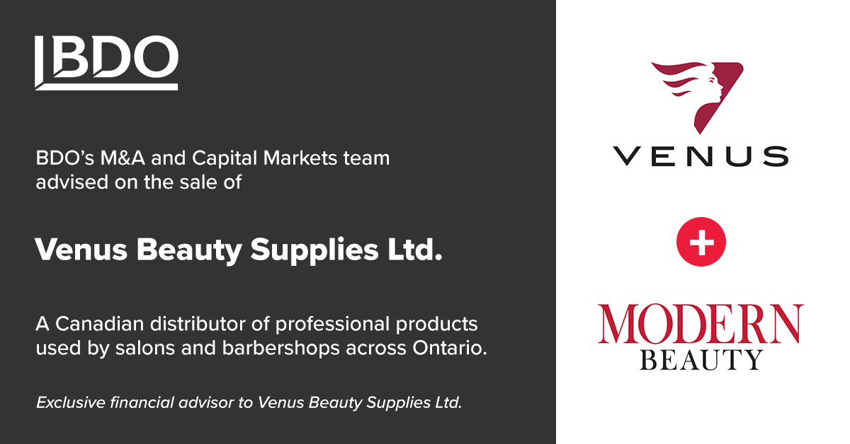 BDO Deals Venus Beauty Supplies BDO Canada
